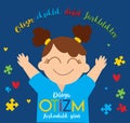 Autism is not a disability it is a different ability April 2nd World Autism Awareness day Turkish: Otizm eksiklik deÃÅ¸il farklÃÂ±l Royalty Free Stock Photo